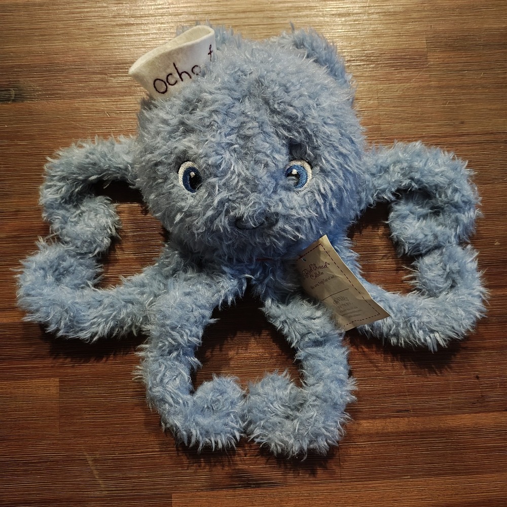 Bunnies By The Bay Ocho Octopus Blue Plush Soft Toy Stuffed‎ Animal HTF Lovey